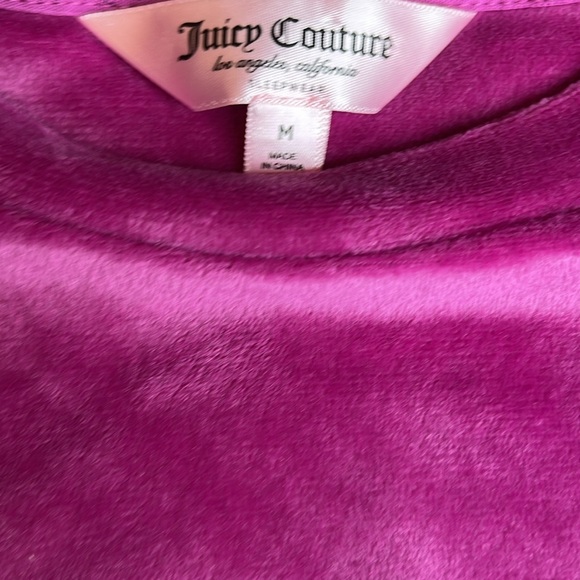 Juicy Couture Velour Hot Pinkish/Purplish Sleepwear Pajama Pants & top SIZE MED - Picture 6 of 10